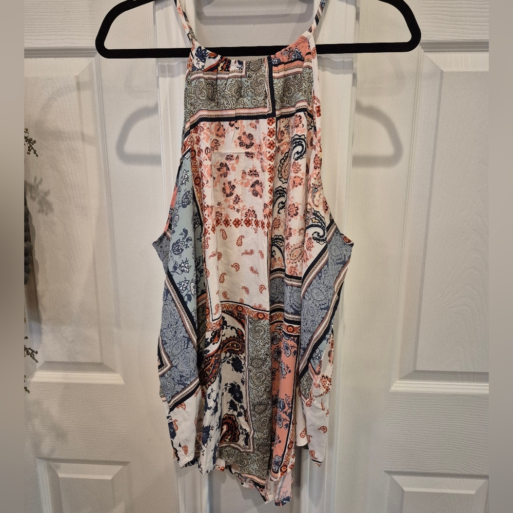 Maurices Pink and Blue Tank Top